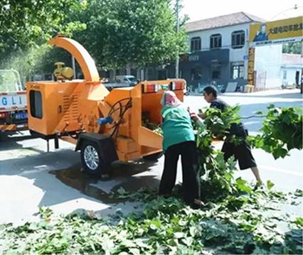 Màquina de trituradora de fusta mòbil dièsel